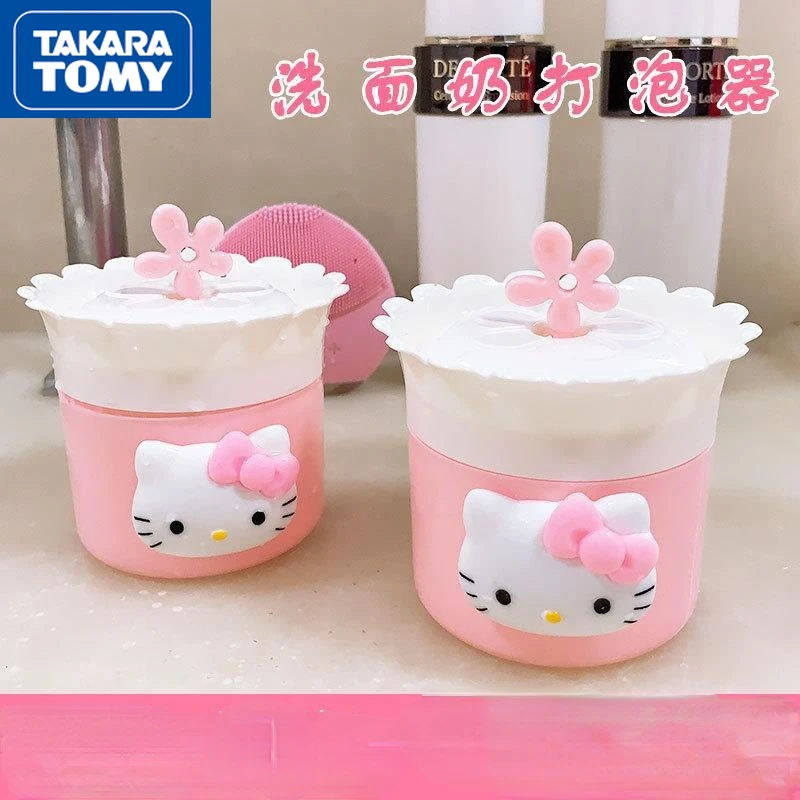 

TAKARA TOMY милый мультяшный Hello Kitty очищающее средство для лица, Пенообразователь для мытья лица, Пенообразователь для лица, креативный Пенообра...