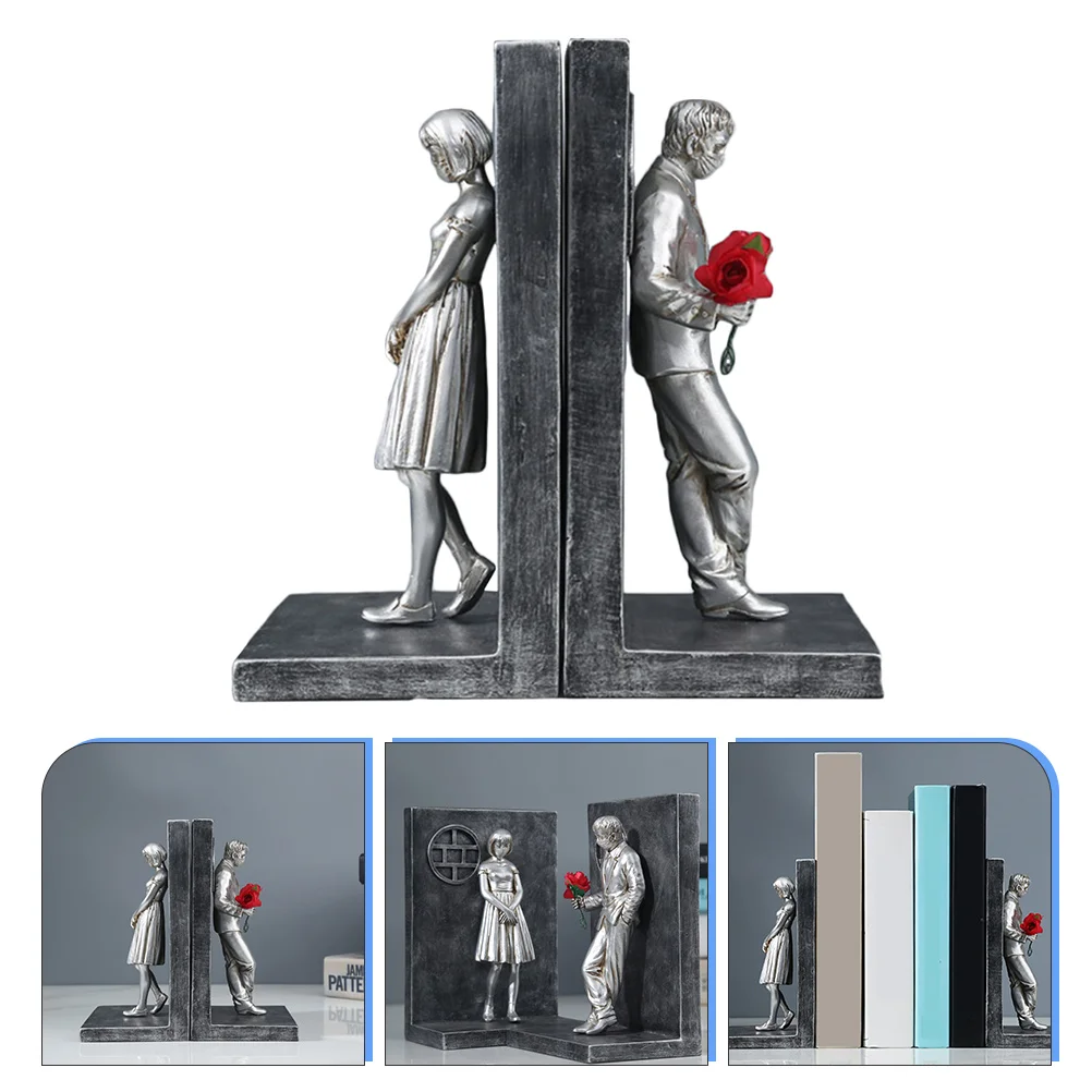 

Book Bookends Bookshelf Holder Stand Bookend Decorative Ends Office Shelves Metal Shelf Bookcase Stopper Duty Heavy Student File