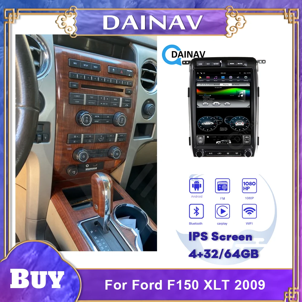 

2 Din Android Car DVD Player GPS Navigation For Ford F150 XLT 2009 Tesla Style Auto Multimedia DVD Player