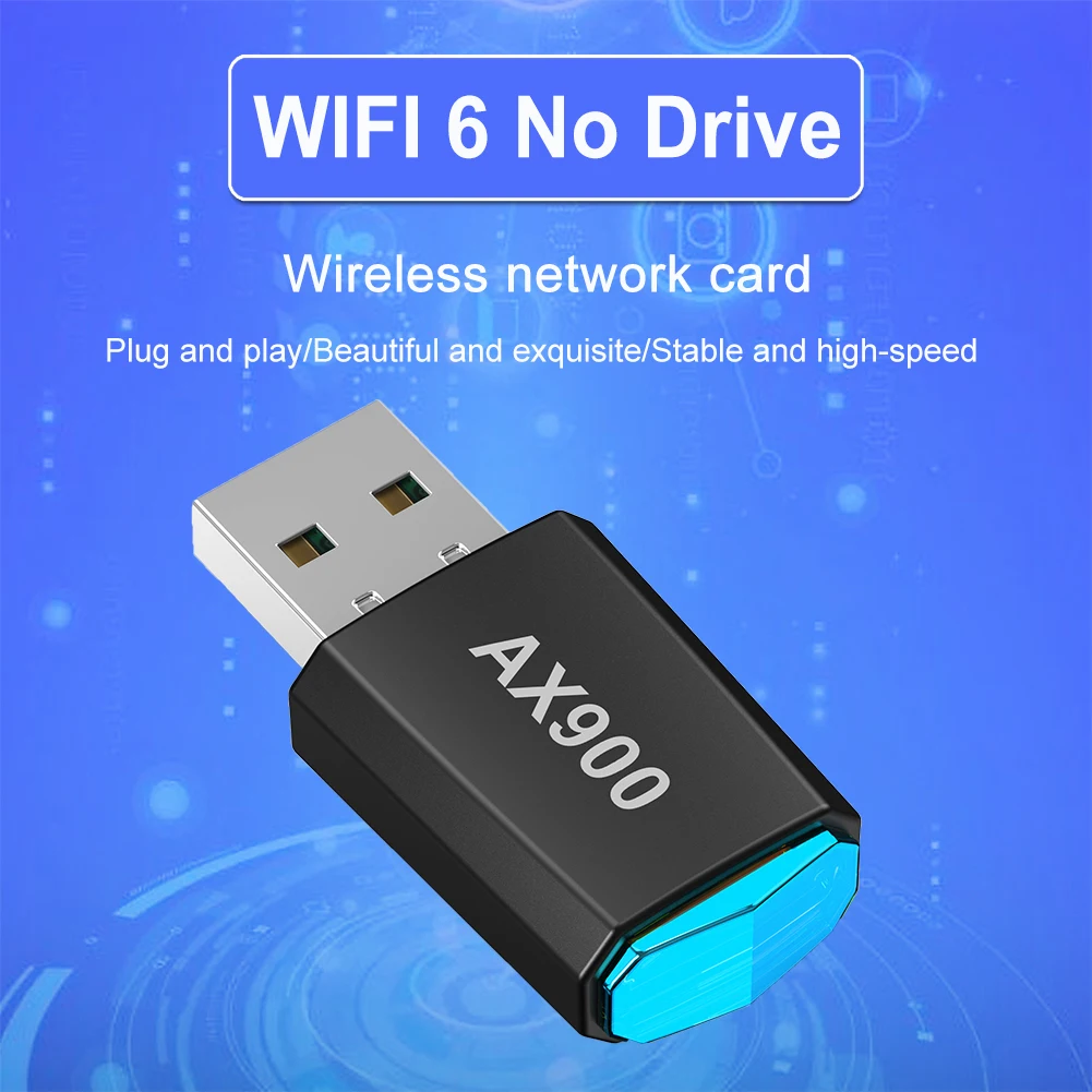 AX900 900 Мбит/с USB WiFi Bluetooth адаптер двухдиапазонный 2 4G/5 ГГц Wi-Fi 6 для ноутбука Windows 7 10 11