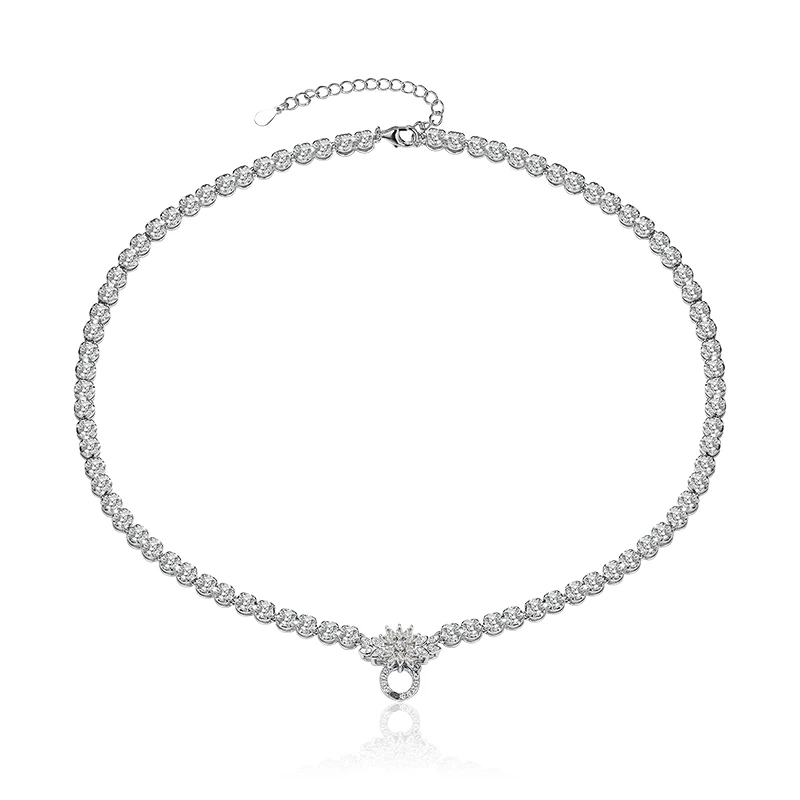 Ожерелье С Подвеской Из Стерлингового Серебра S925 Для Женщин Цепочкой