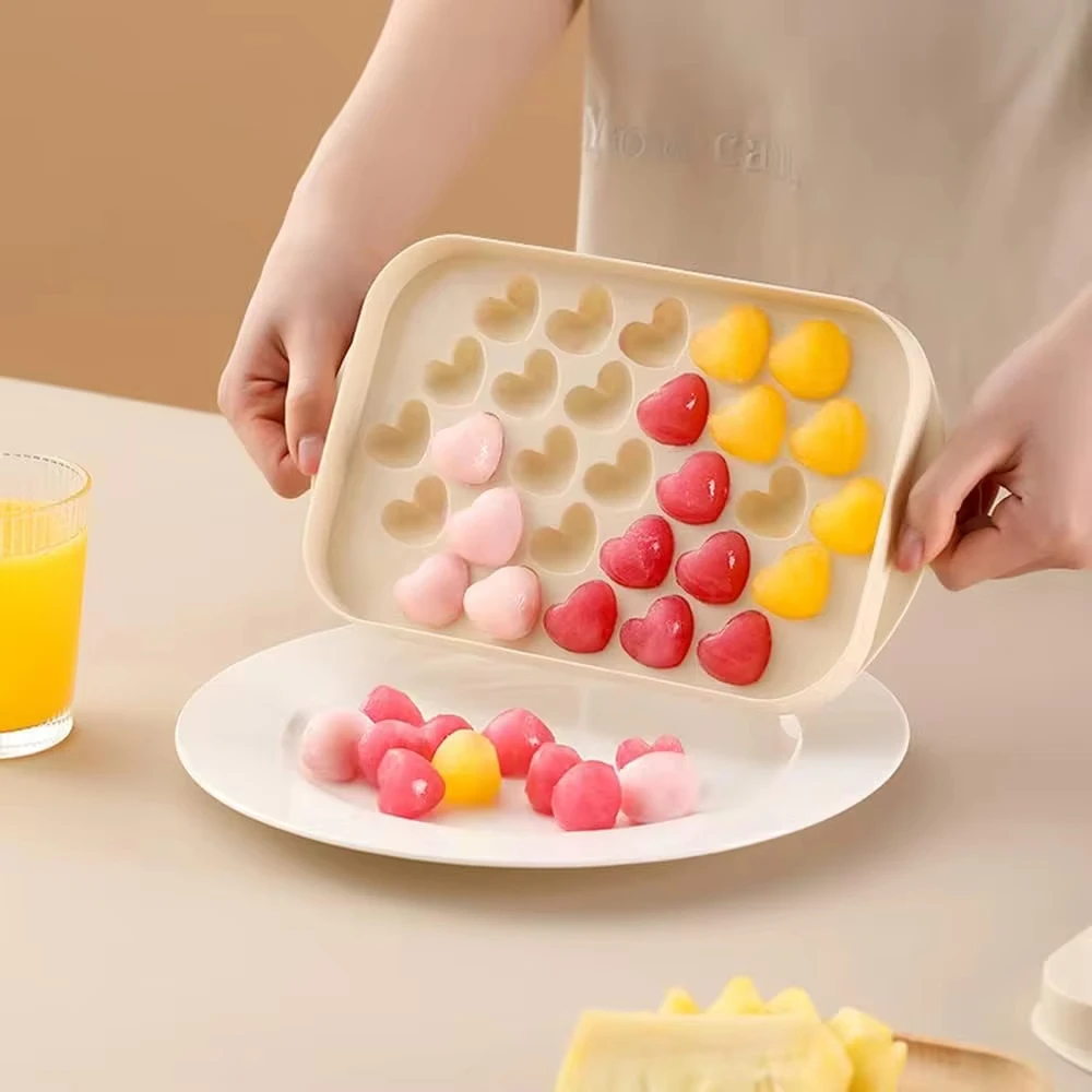 Лоток Для Кубиков Льда В Форме Сердца Объемная Форма Напитков И Коктейлей