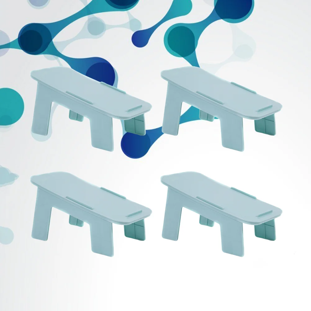 

4Pcs Double Layers Shoes Rack Shoes Storage Rack Adjustable Shoes Organizer Shoe Shelf for Entryway Doorway Blue