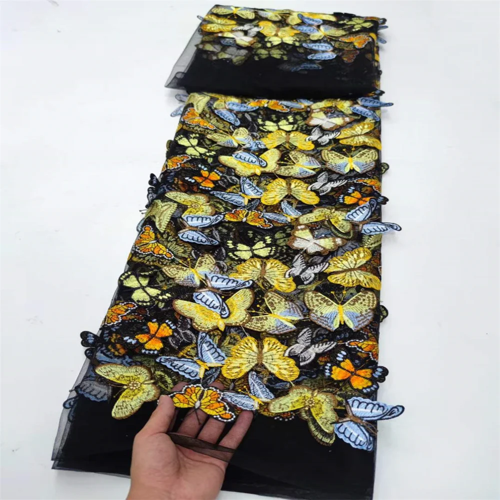 2024New французская кружевная ткань 3D Butterfl 2024 нигерийское последнее свадебное
