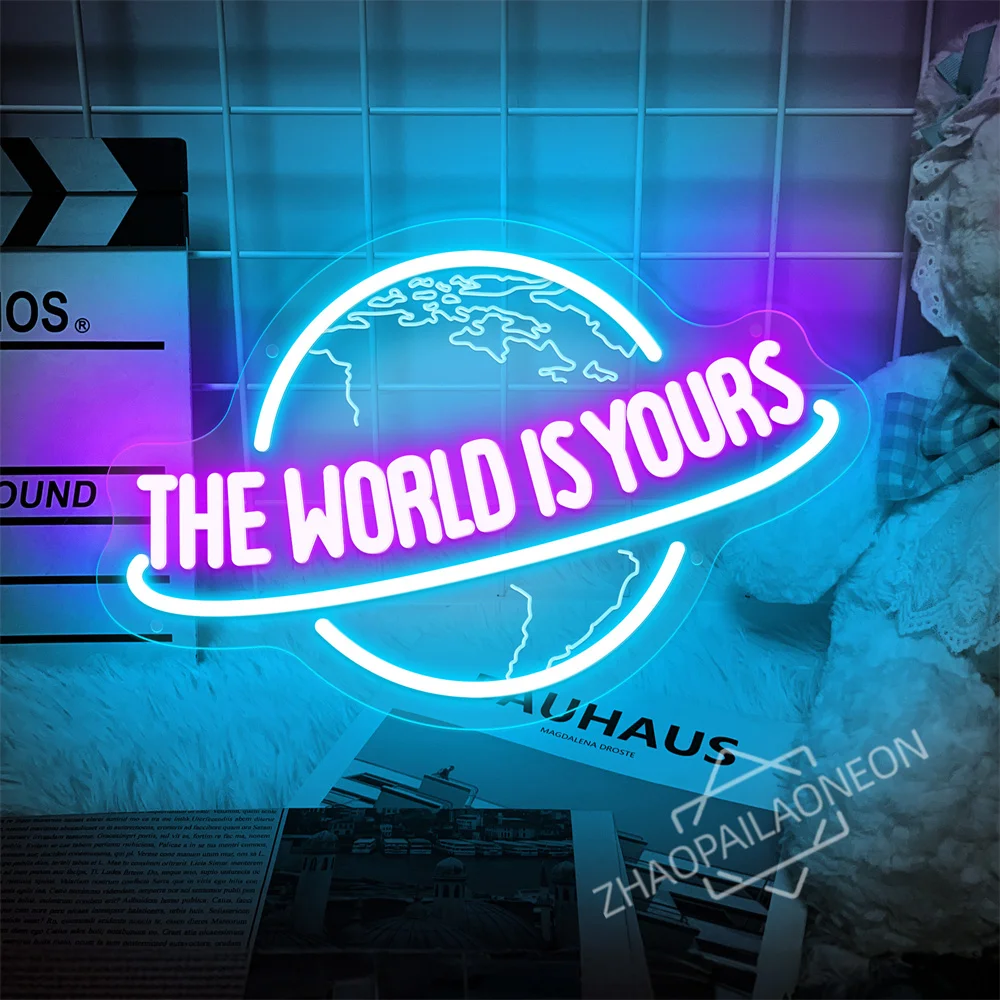 USB неоновая вывеска ZHAOPAILAO NEON «Мир — это дела» how are you как дела