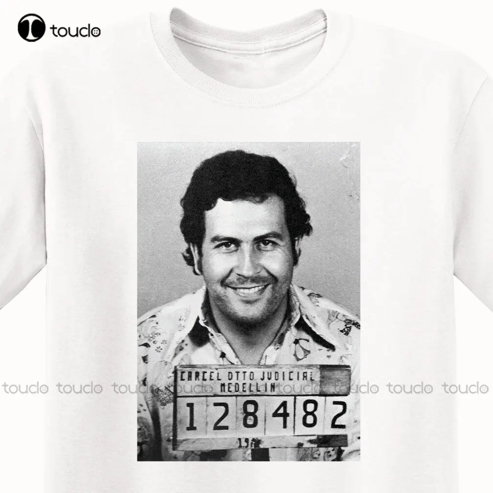Pablo Escobar'S Infamous Mugshot 1977 T-Shirt - Men'S White Tee Summer 100% Cotton Normal Custom Design Shirts