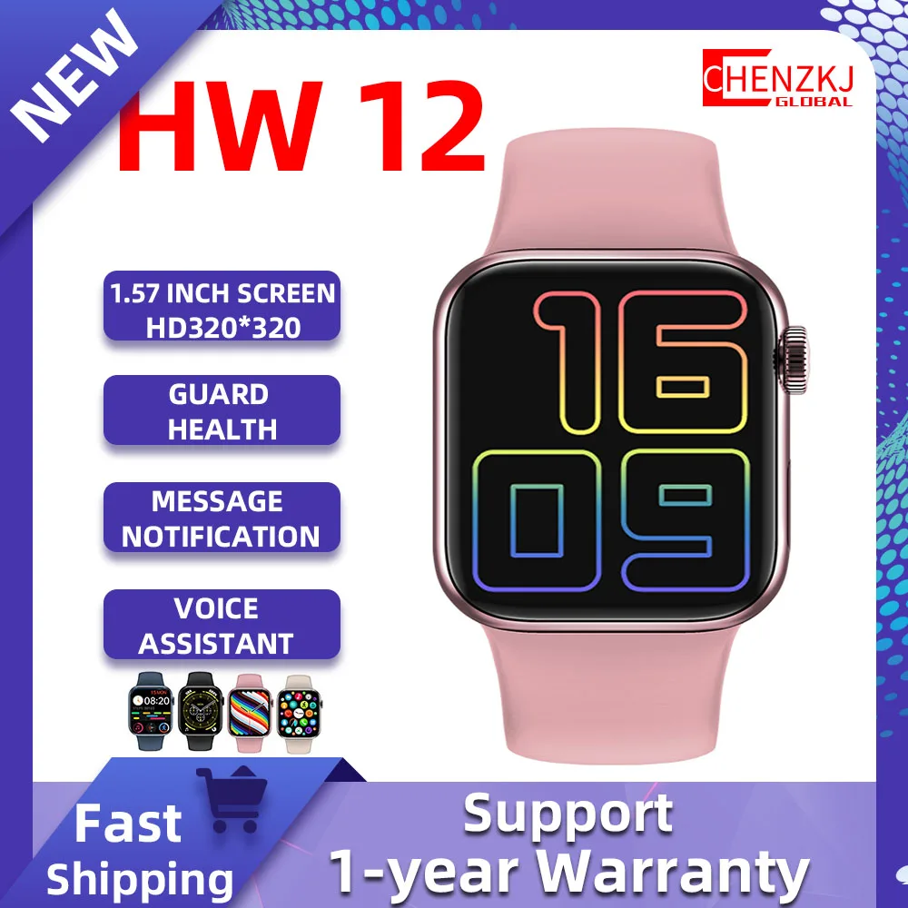 

Newest Smart Watch HW12 Men Women 40mm HD 320*320 Bluetooth Dial Call Waterproof Heart Rate Monitor Smart Watch PK W26 IWO6 GTS2