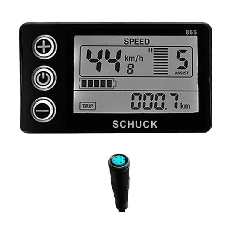 

Quality Ebike S866 LCD Display Meter Electric Bicycle 24V 36V 48V Control Panel With Waterproof Plug For BBS01 BBS02 BBSHD
