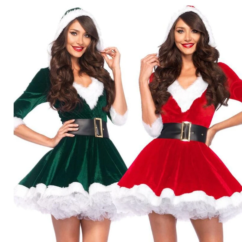 

Женский Рождественский костюм, сексуальное женское платье для ежегодной встречи