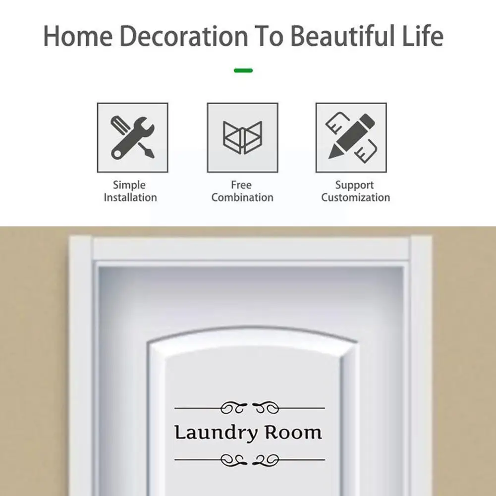 

Toilet Wall Sticker Bathroom Door Stickers Decor WC Decal Waterproof Decoration DIY Creative Stickers Wall Vintage Vinyl In C6P7