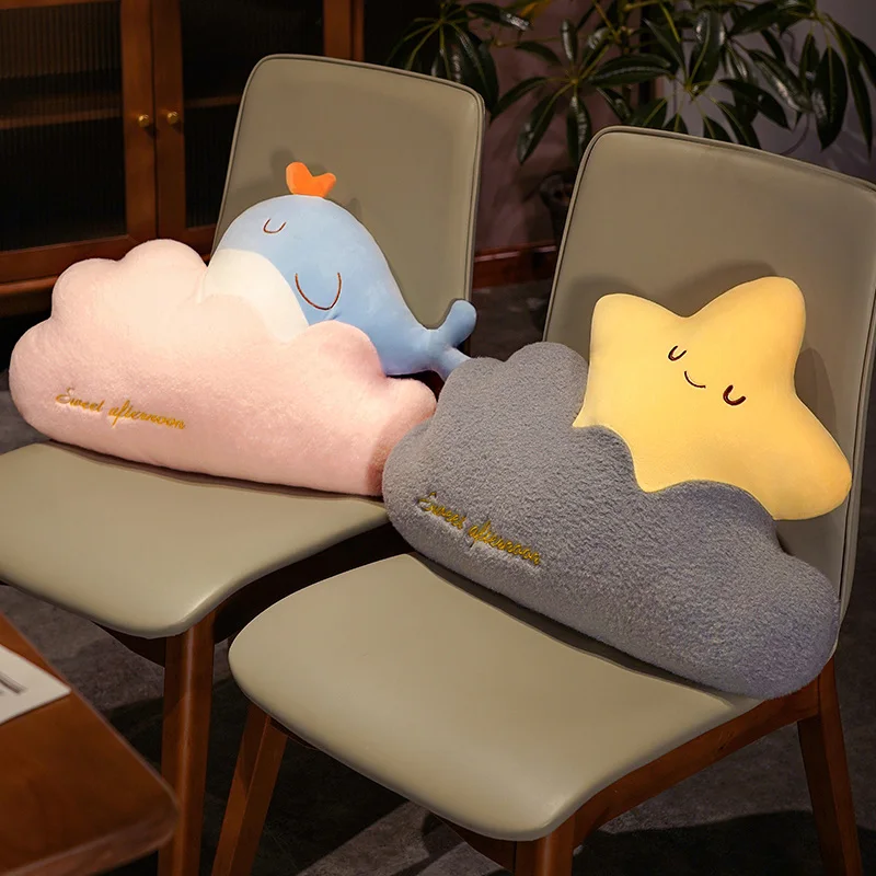 

INS Plush Cloudy Pillow Cartoon Unicorn Whale Sun Star Shaped Pillow Room Chair Decor Seat Cushion Nap Pillow Nodiac Pillow