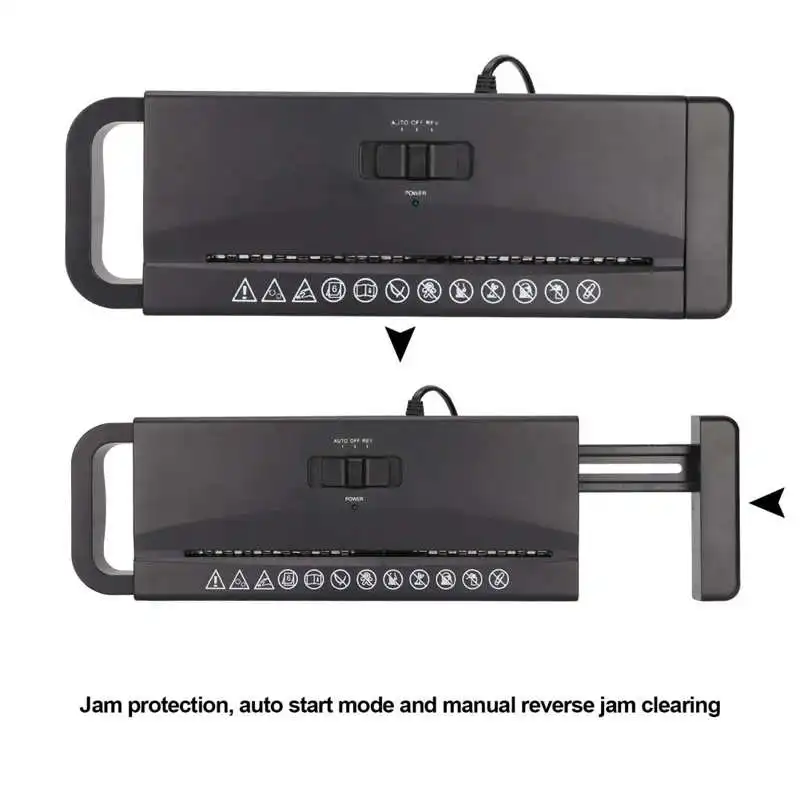 Измельчитель бумаги защита от перегрева низкий уровень шума черный измельчитель