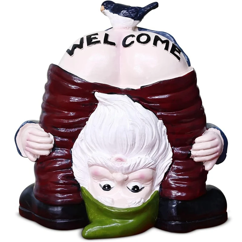 

Welcome Garden Gnome, Garden Gnome Garden Figures Decoration For Outdoors, Outdoor Sculpture Durable Well-Made Easy To Use