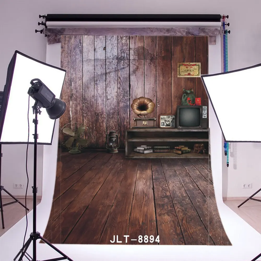 

Photography Backdrops Indoor Decor Shabby Chic Vintage Wood Floor Children Toddlers Adults Portraits Photo Background