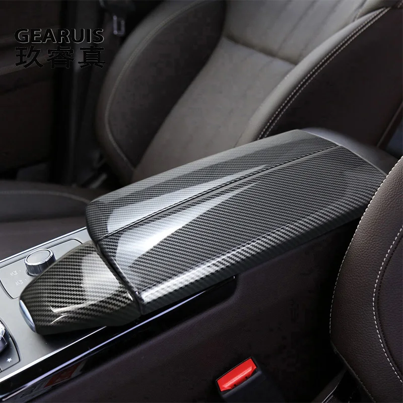 

Подлокотник для центральной консоли автомобиля, подлокотник для Mercedes Benz GLS X166 GLE W166 Class 2013-2019, наклейки из углеродного волокна