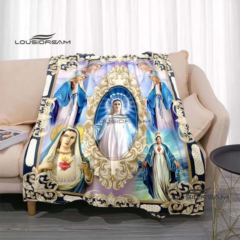 

Virgin Mary Jesus Christian Catholic Blanket Our Lady of Guadalupe Throw Blanket Home Couch Soft Air Conditioning Bedspread