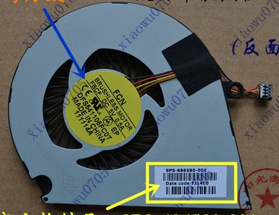 Вентилятор SSEA для ЦП вентилятор охлаждения для HP Envy4 ENVY6, DFS541105FC0T FBCF SPS-686580-001 EF50060V1-C070-S9A