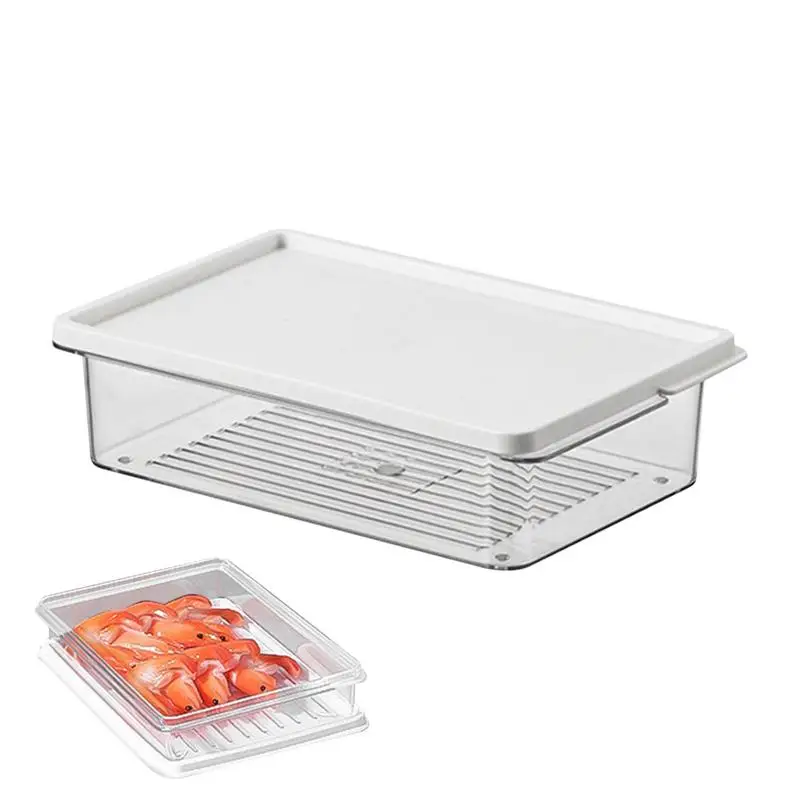 

Freezer Storage Box Frozing Meat Storage Boxes Refrigerator Portable And Stackable Clear Freezer Containers Kitchen Organizer