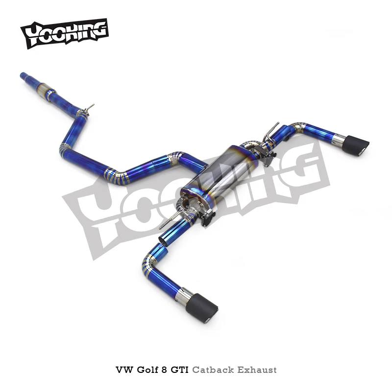 Фото Выхлопная система Yooking Titanium Muffler Pipe Escape для VW GOLF 8/MK8/GTI 2.0T (2020-2024) №2