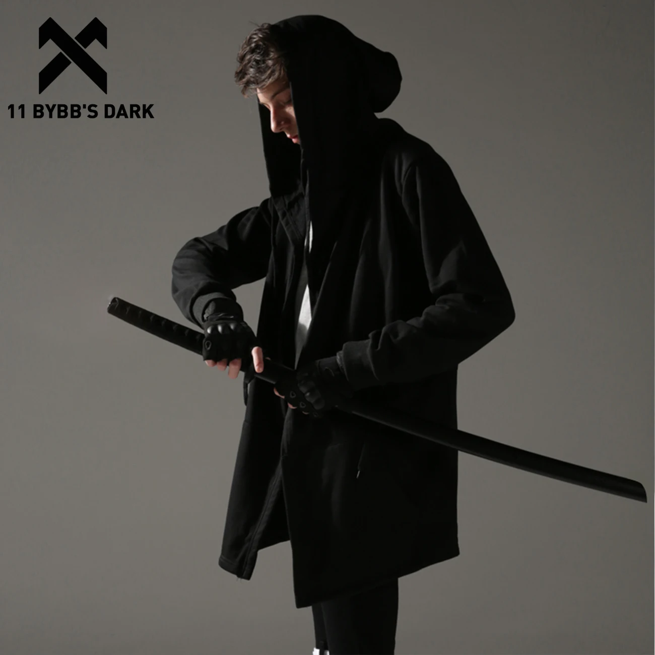 

11 BYBB'S DARK Dark Functional Cloak Dark Ninja Jacket Trench 2020 Streetwear Tactical Pullover Hoody Windbreaker Shawl Coat Men