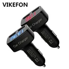 Автомобильное зарядное устройство VIKEFON 4 в 1, автомобильное зарядное устройство Usb 3,1 А, быстрое зарядное устройство для телефона, измеритель напряжениятемпературысилы тока, тестер с цифровым светодиодным дисплеем