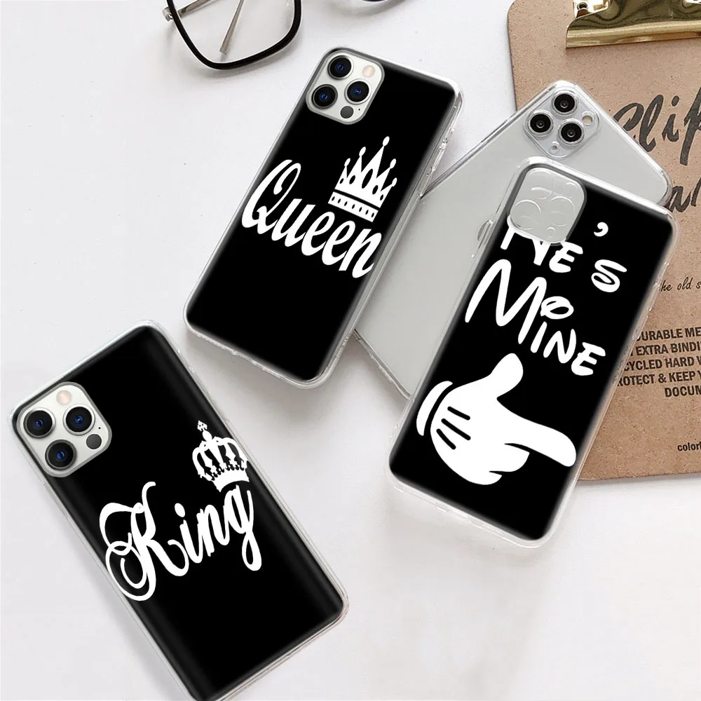 King Queen парные влюбленные прозрачные мягкие фотообои для VIVO Y01 Y02 Y02S Y16 Y22S Y35 X80 V25 V25E