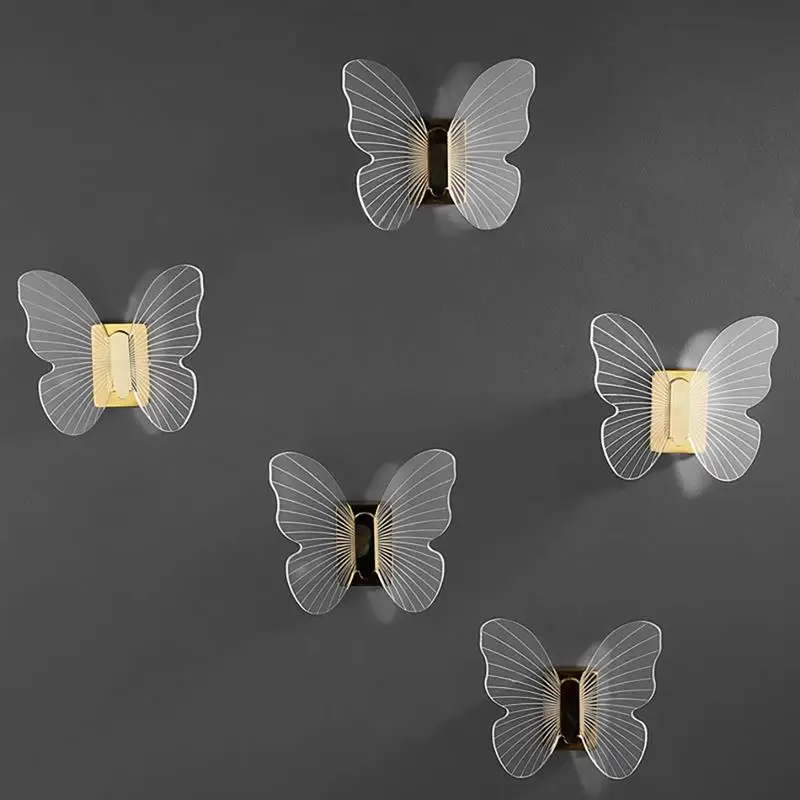

Wall Mounted Butterfly Hooks Acrylic Hardware Racks Kitchen Creative Hooks Wall Mounted Bathroom Accessories Towel Single Hook