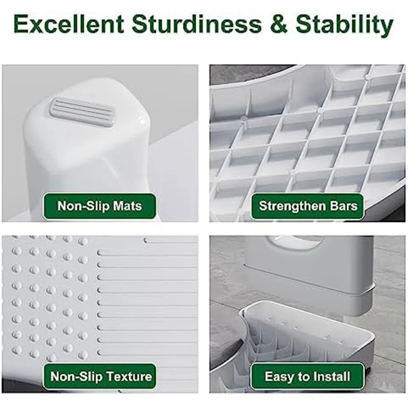 Табурет для унитаза на корточках портативный пластиковый табурет взрослых