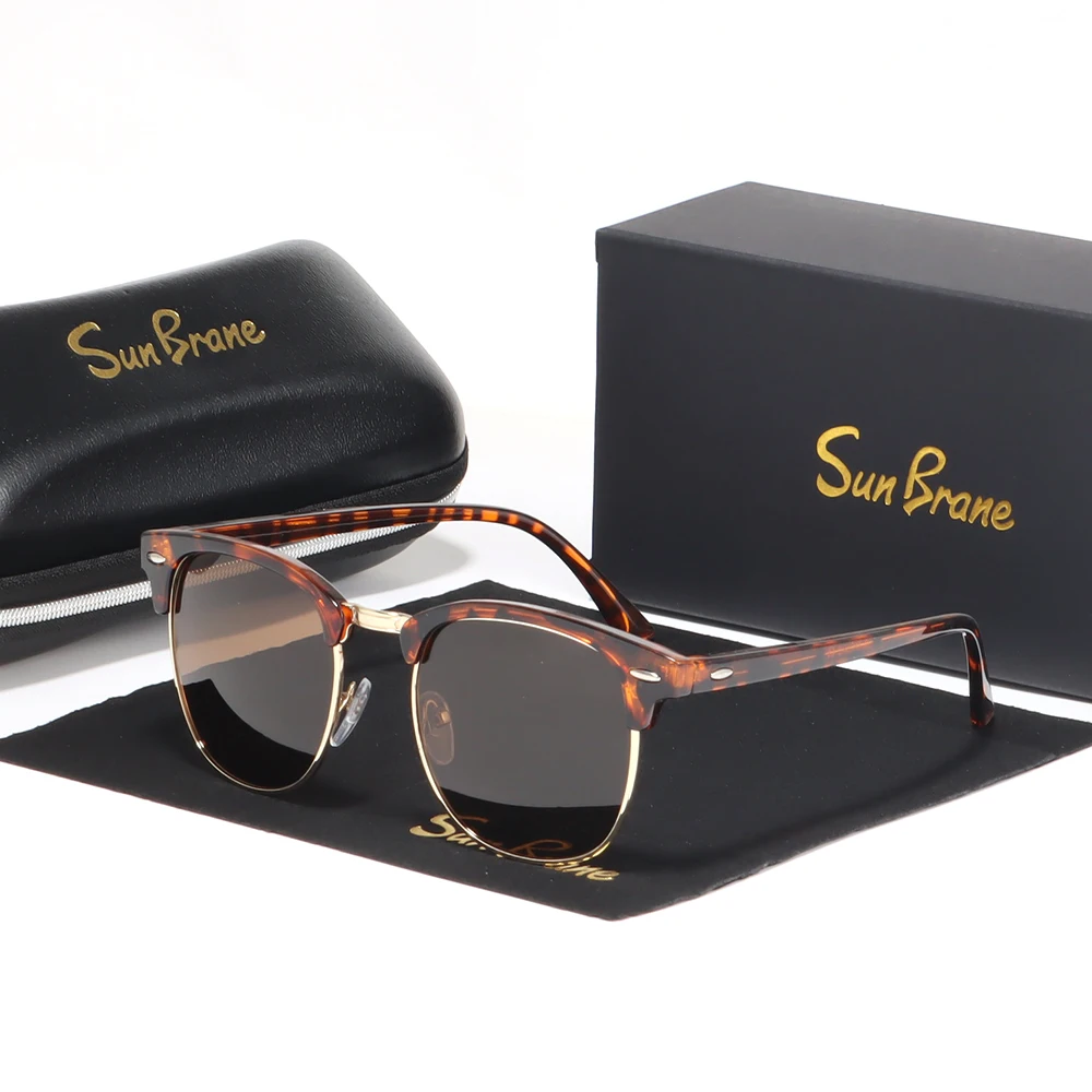 

3016 Polarized Sunglasses Men Women Design Half Frame Driver Sun Glasses Rimless Classic Men Sunglasses Oculos De Sol UV400