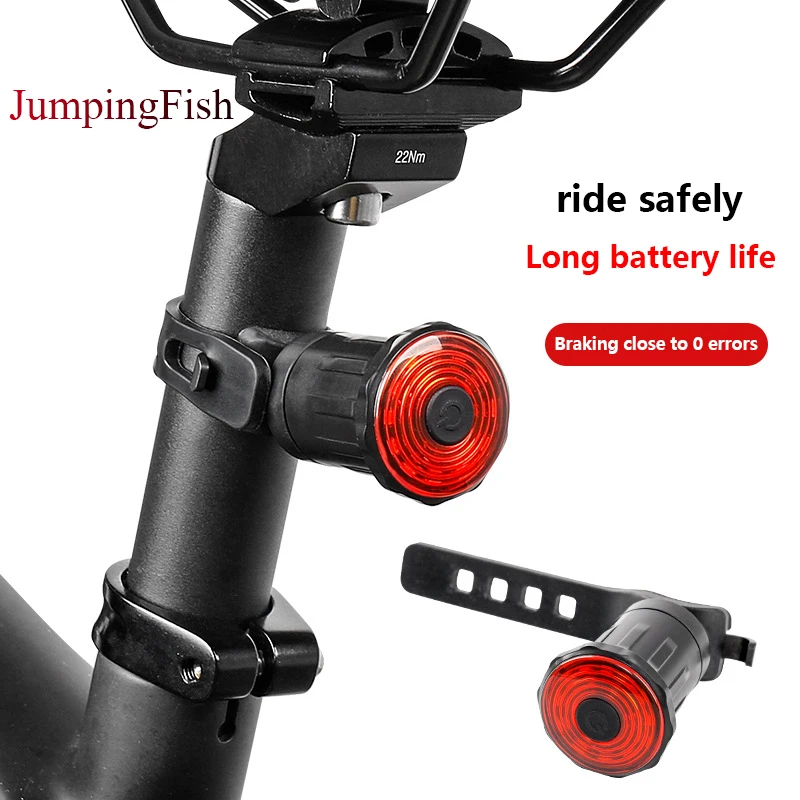 

Задний Фонарь велосипедный со смарт-датчиком, стоп-сигнал, перезаряжаемая лампа, задсветильник фонарь для горного велосипеда, велосипедные...