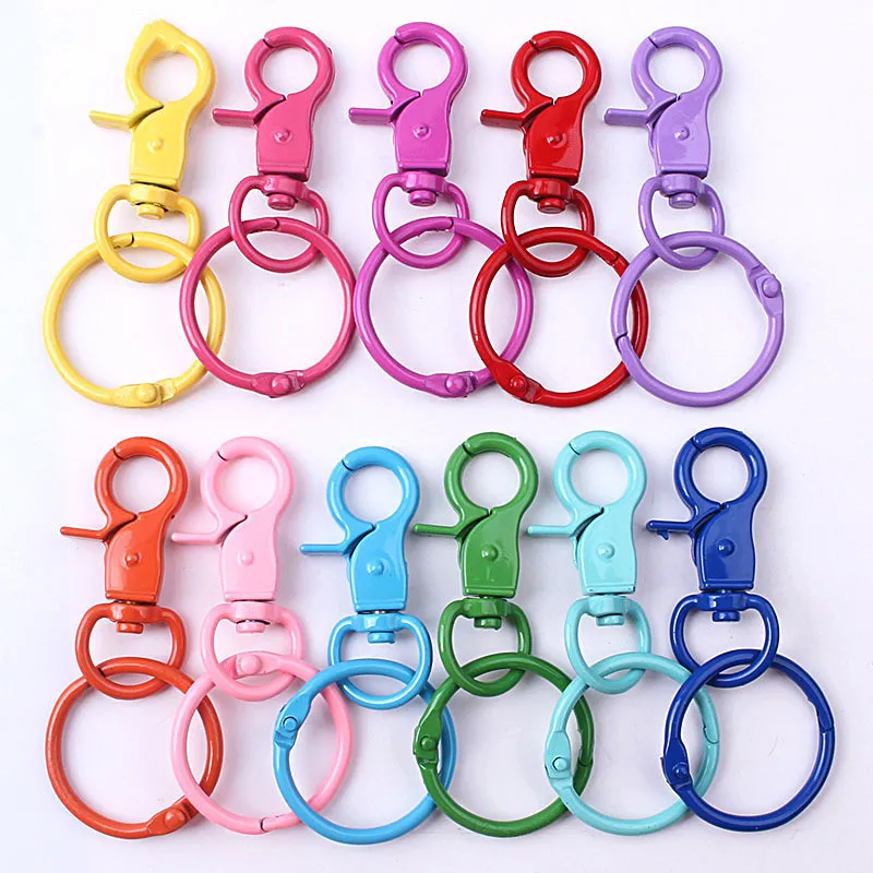 Fresh And Cute Wholesale 20pcs Key Tags Rings White Plated Steel Round Split Ring For Pet Id Dog Cat Collar Accessories |
