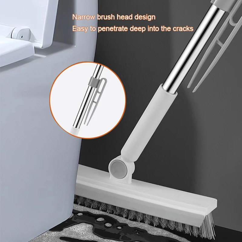Многофункциональная щетка для чистки пола и стен ванной комнаты с длинной ручкой