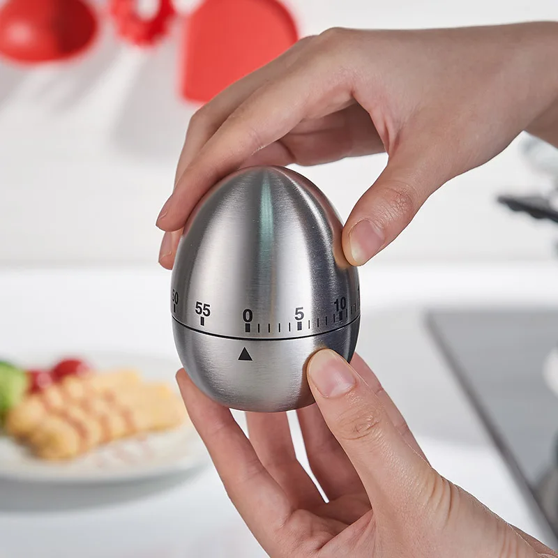 creative mechanical timer for kitchen stainless steel egg cooking timer cute kitchen accessories kitchen utensils and gadgets free global shipping