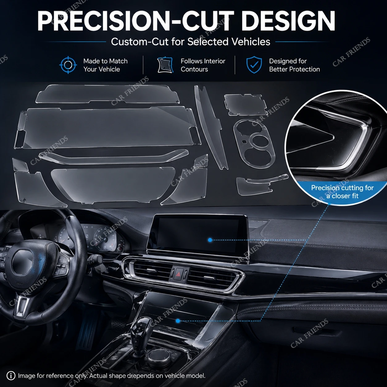 Фото Для Geely Monjaro 2024 Kx11 Xingyue L 2023: Прозрачная защитная пленка из ТПУ для интерьера, панели переключения передач и центральной консоли, защита от царапин №2