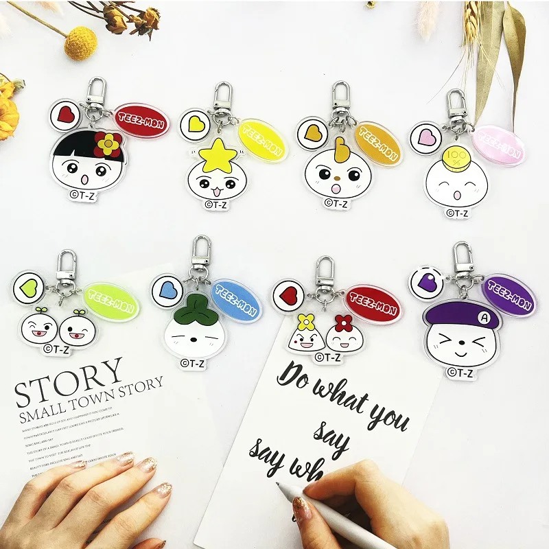 Kpop A TEEZ мультяшный брелок с бусинами цепочка с подвеской Hongjoong Seonghwa Yunho Yeosang San Mingi Wooyoung Jongho брелок подарок