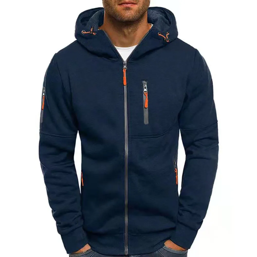 

Plus Size 3XL Hoodie Men Autumn Winter FullSleeve Zipper Cardigan Men Hoodies Sweatshirts Casual Slim Solid Hooded Sweatshirt Me