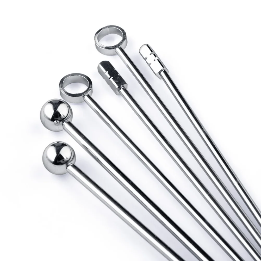 

16 Pcs Bar Picks Stainless Steel Toothpick Cocktail Skewers Small Skewers Appetizers Fruit Needle Swizzle Stick