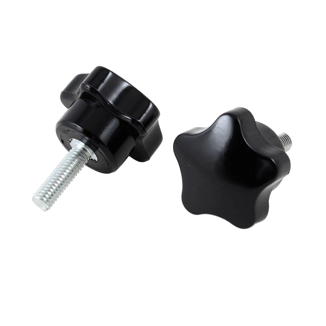 

30 mm Star Head Dia M6 x 20 mm Male Thread Screw On Type Star Knob 2 Pcs