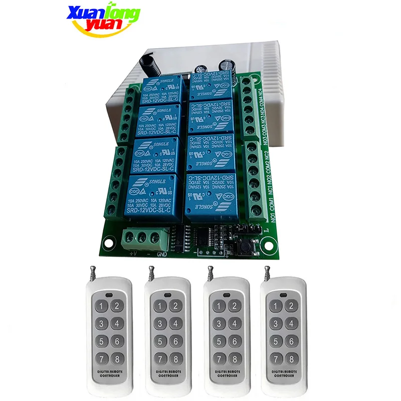 Беспроводной универсальный пульт дистанционного управления 433 МГц DC 12 В 24