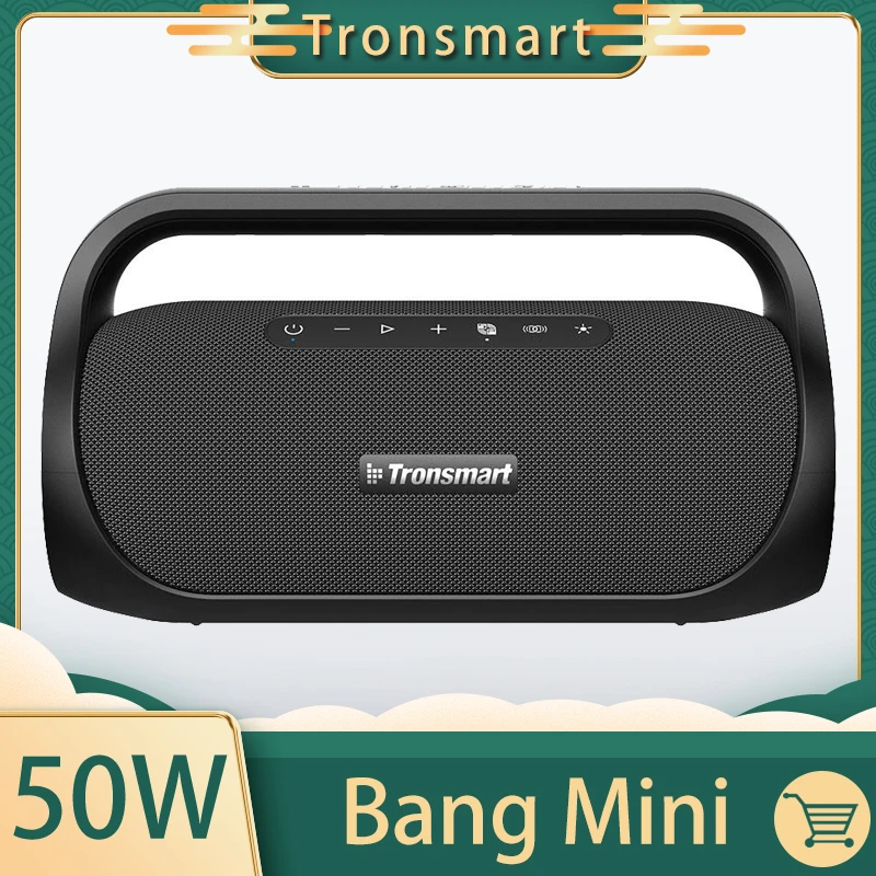 Tronsmart Bang Mini 50W Portable Party Speaker, SoundPulse Audio, Bluetooth 5.3, 15H Playtime, NFC, IPX6 Waterproof