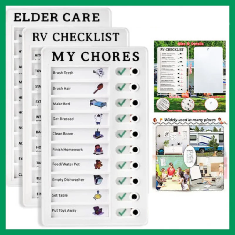 

My Chores Chart Memo Board Kids Elder Care RV Checklist To Do List Self-discipline Planner School Office Task Schedule Home Note