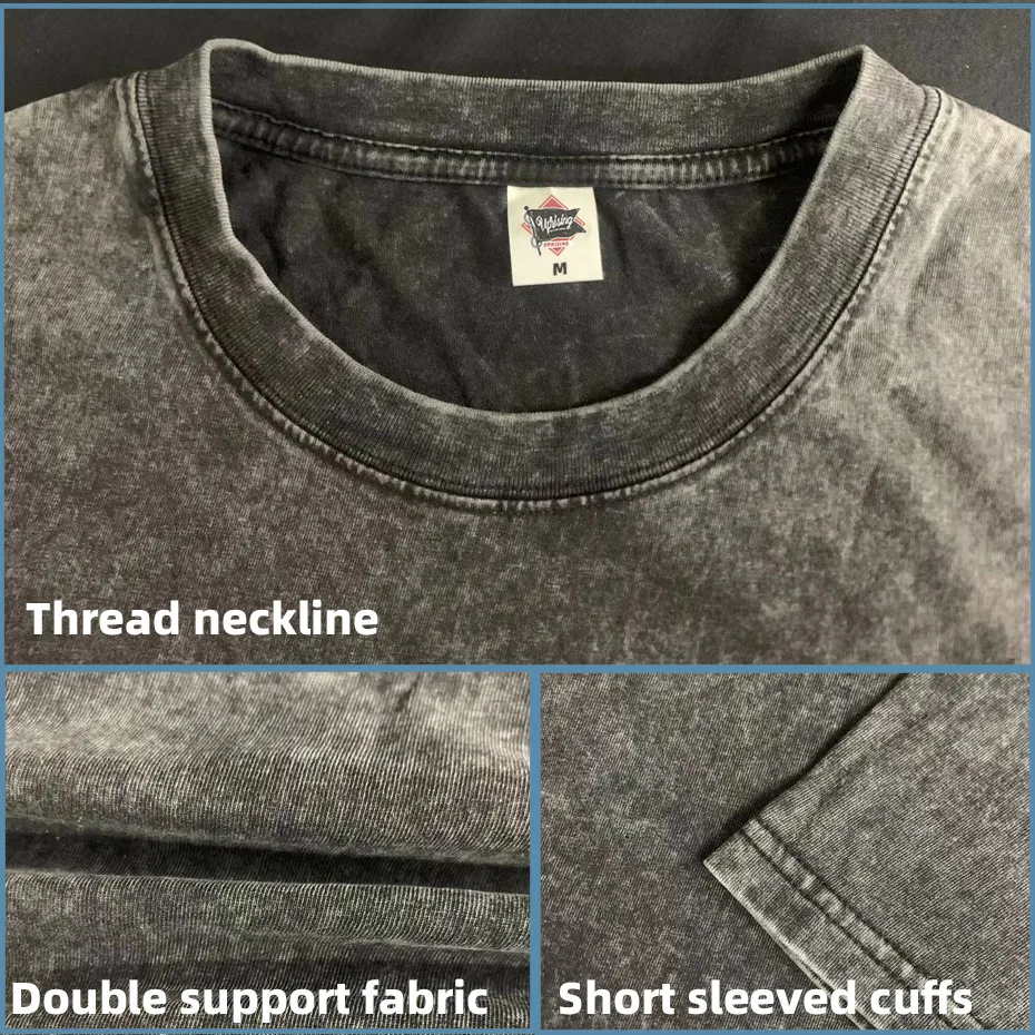 Винтажные потертые футболки футболка с аниме большого размера в стиле Харадзюку