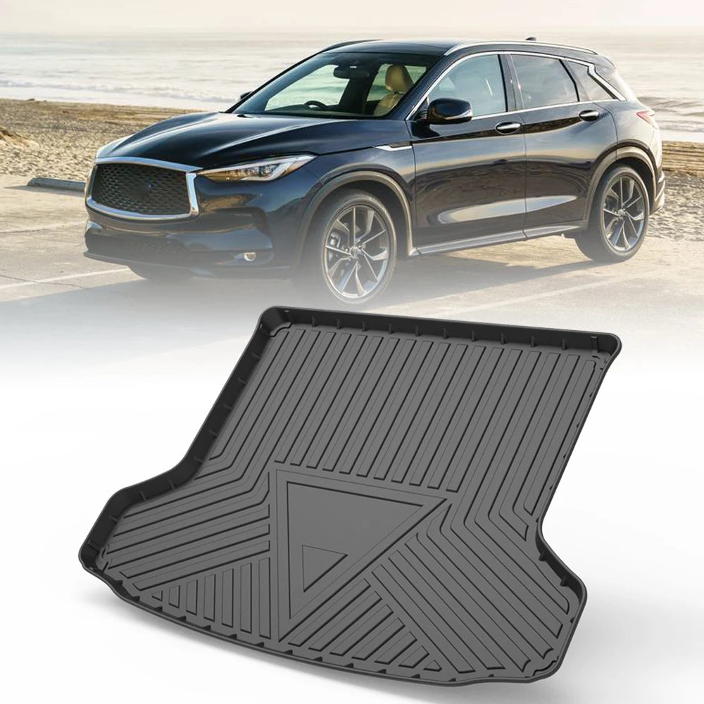 TPE Car Rear Trunk Mat Storage Box Pad For Infiniti QX50 2019-2020 Waterproof Protective Rubber Car Mats