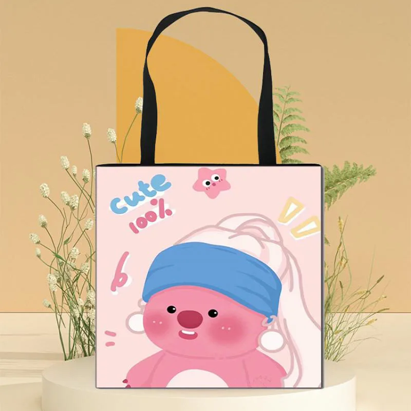 

Kawaii милая маленькая сумка-Бобер, складная сумка через плечо, портативная, вместительный мультяшный подарок для девушки на день рождения