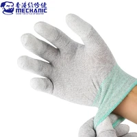 mechanic as02 special gloves for mobile phone repair engineers carbon fiber non slip anti static protective gloves repair tools