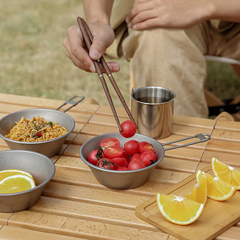 

Миска Складная с пряжкой для пикника, портативная посуда для походов и отдыха на открытом воздухе, многоразовая моющаяся, для барбекю