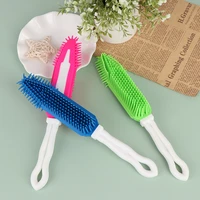 pet dog cat hair bath brush comb soft silicone sticky hair tool massage tool