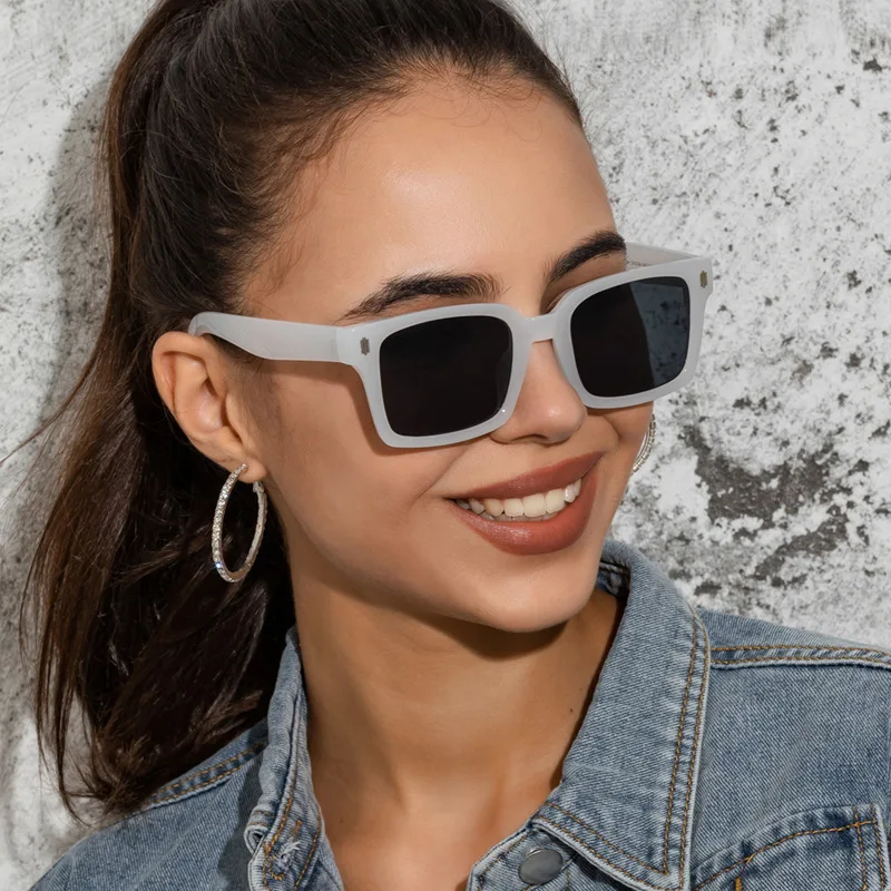 

2022 Women Brand Designer Rivet Square Frame Finished Myopia Sunglasses Men Vintage Uv400 Sun Glasses Oculos Del Sol Gafas -250