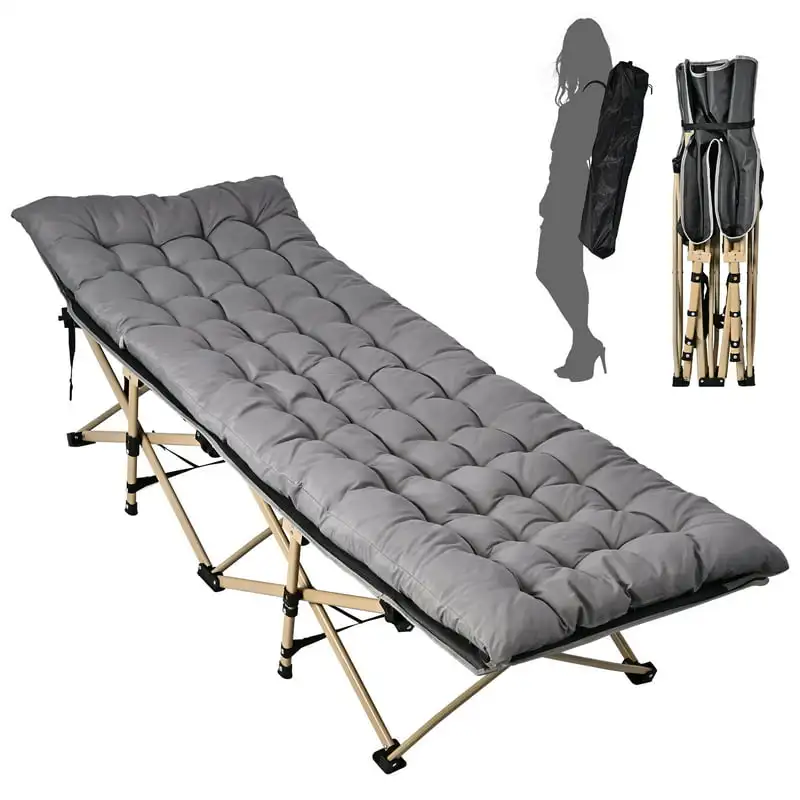 

Folding Cot for Sleeping with Carry Bag and Mattress by DIYAREA