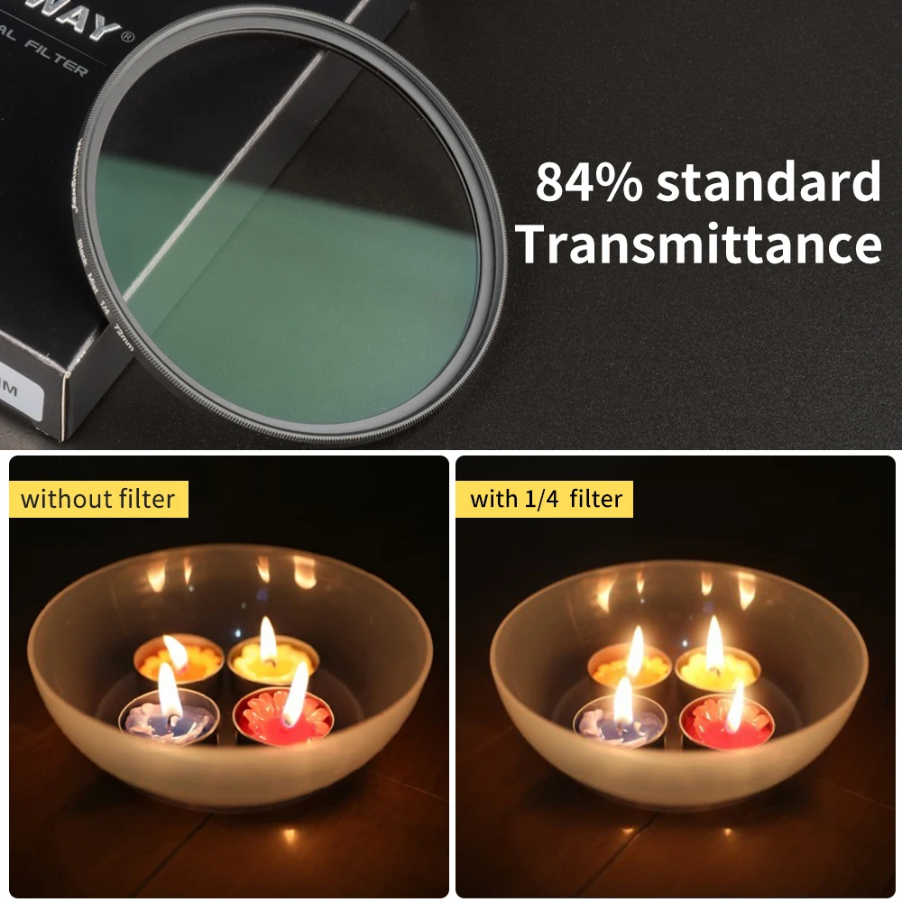 Walkingway Black Mist Diffusion 1/8 Special Effect Shoot Camera Lens Filter 49mm 58mm 67mm 72mm 77mm 82mm for DSLR SLR |